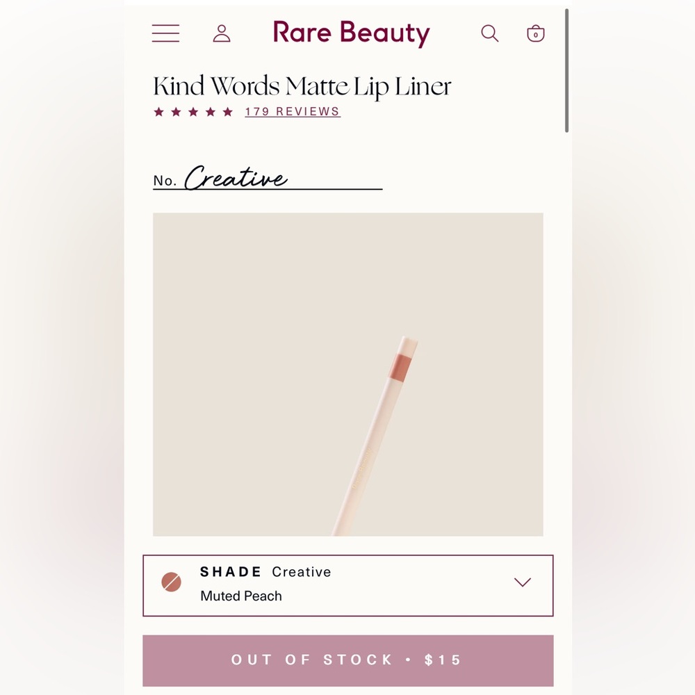 Rare Beauty Kind Words Matte Lip Liner - Creative